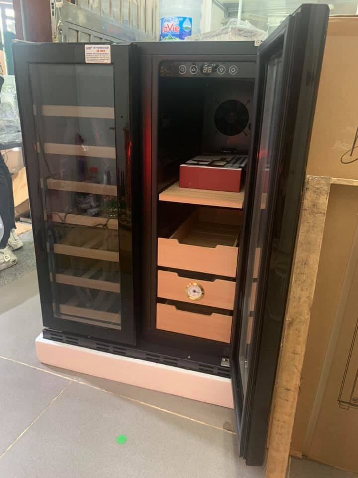 hướng dẫn dùng Tủ bảo quản rượu vang kết hợp cigar 2 trong 1 vinocave